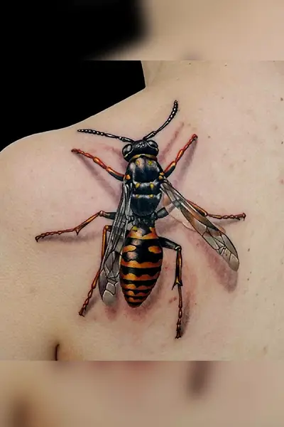 100 Amazing Tattoo Designs for Men You Must Try! 68 Bee Illusion Tattoo