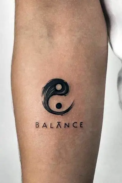 100 Amazing Tattoo Designs for Men You Must Try! 5 Brushstroke Yin Yang Tattoo for Men