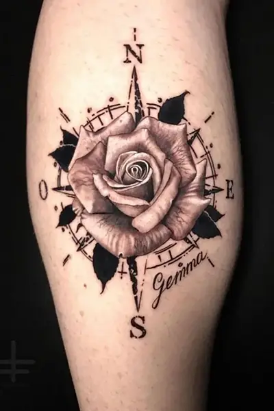 100 Amazing Tattoo Designs for Men You Must Try! 86 Compass Rose Tattoo