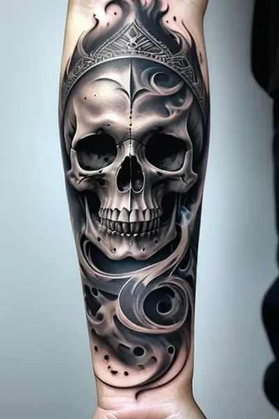 100 Amazing Tattoo Designs for Men You Must Try! 8 Fractured Skull Tattoo