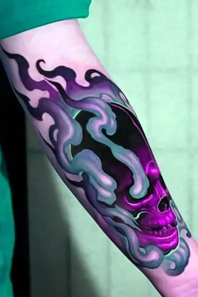 100 Amazing Tattoo Designs for Men You Must Try! 49 Glitch Demon Tattoo With Chaos Color