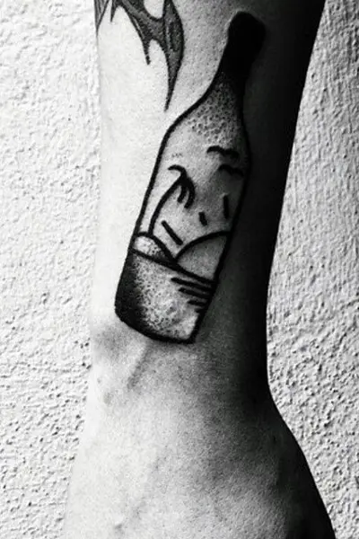 100 Amazing Tattoo Designs for Men You Must Try! 77 Message in a Bottle Beach Tattoo