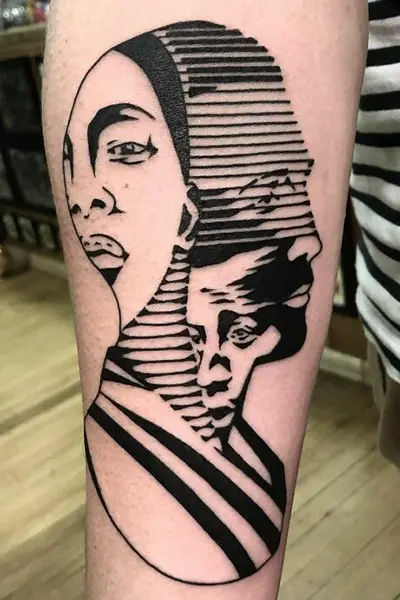 100 Amazing Tattoo Designs for Men You Must Try! 81 Optical Illusion Faces Tattoo