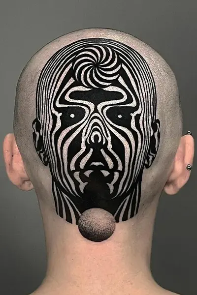100 Amazing Tattoo Designs for Men You Must Try! 70 Optical Illusion Head Tattoo