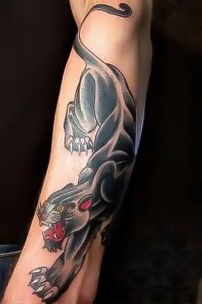 100 Amazing Tattoo Designs for Men You Must Try! 53 Panther Tattoo With Silent Fury