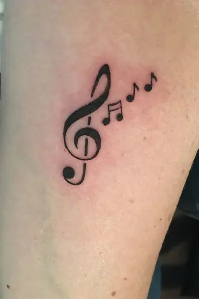 100 Amazing Tattoo Designs for Men You Must Try! 60 Treble Clef Music Tattoo With Flow