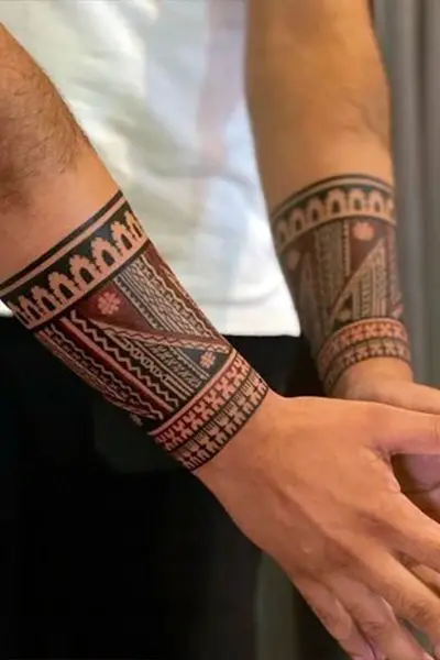 100 Amazing Tattoo Designs for Men You Must Try! 7 Tribal Glyph Tattoo With Desert Soul