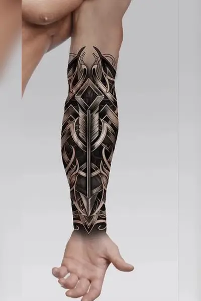 100 Amazing Tattoo Designs for Men You Must Try! 30 War-Torn Banner Tattoo With Soul