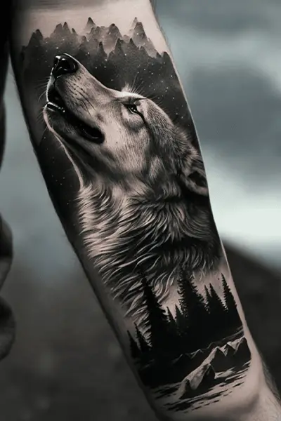 100 Amazing Tattoo Designs for Men You Must Try! 90 Wolf Howl Tattoo With Wild Spirit