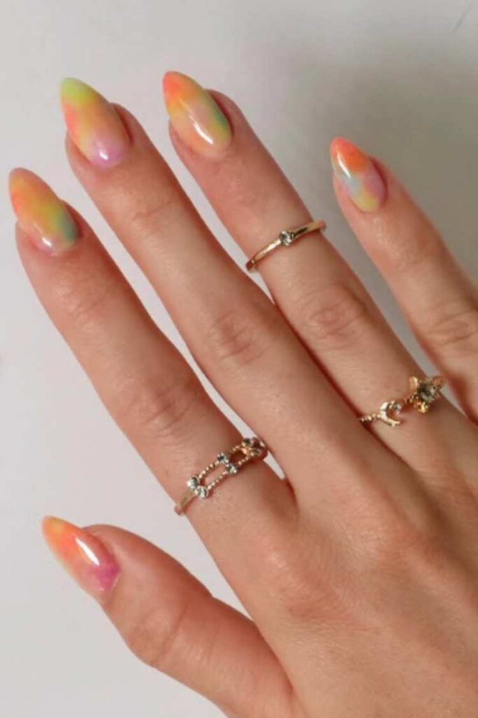 35 Classy Vacation Nail Designs You Can Try This Summer 29 Abstract Watercolors - classy nails art for summer vaccations