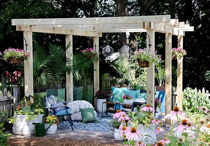 44 Back Patio Ideas on a Budget to Transform Small Outdoor Spaces 27 Add a Pergola Overhead