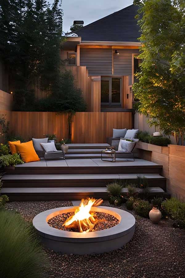 29+ Cozy Backyard Ideas for Small Outdoor Spaces 7 Add a Small Fire Pit