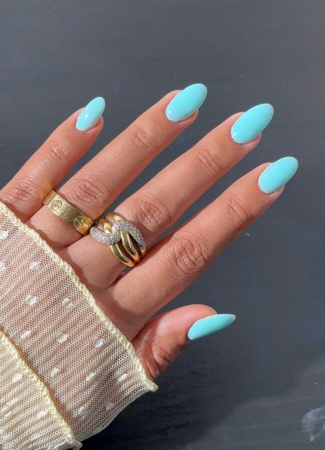 31 Insanely Cute Beach Nails Designs Ideas You’ll Want to Recreate This Summer 2 Baby Blue Beach Nails