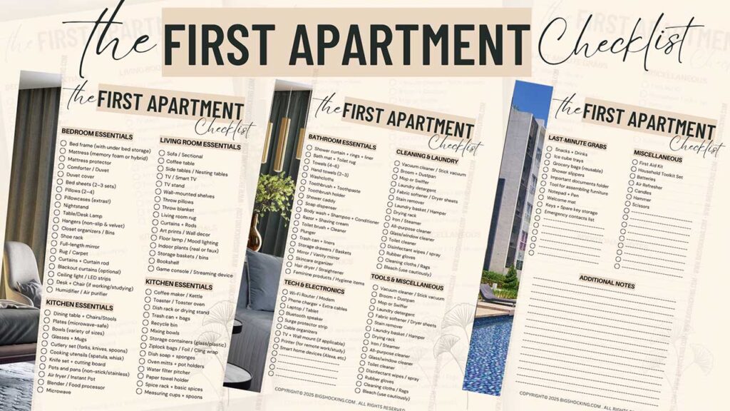 The First Apartment Checklist I Swear by for Effortless Stress-Free Move 2 Bigshocking First Apartment Checklist