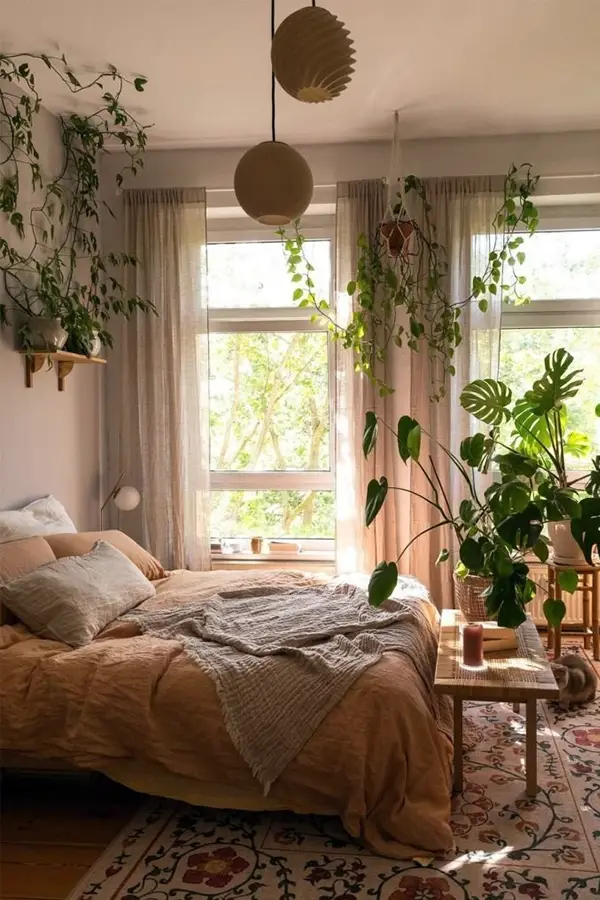 Boho Bedroom Plant Retreat