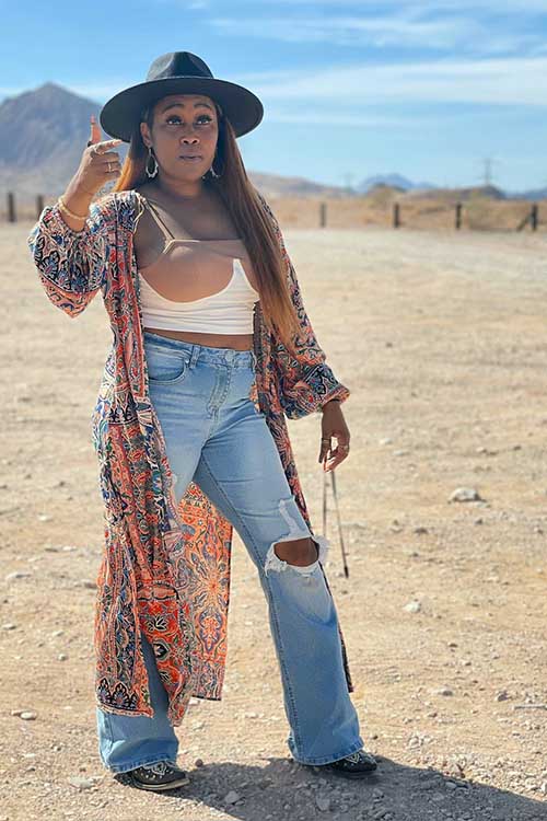 30 Black Cowgirl Outfits for Black Women That Redefine Western Style 27 Boho Desert Cowgirl Vibes