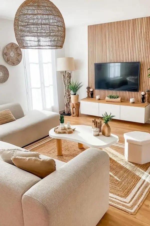 Boho Entertainment Room Setup