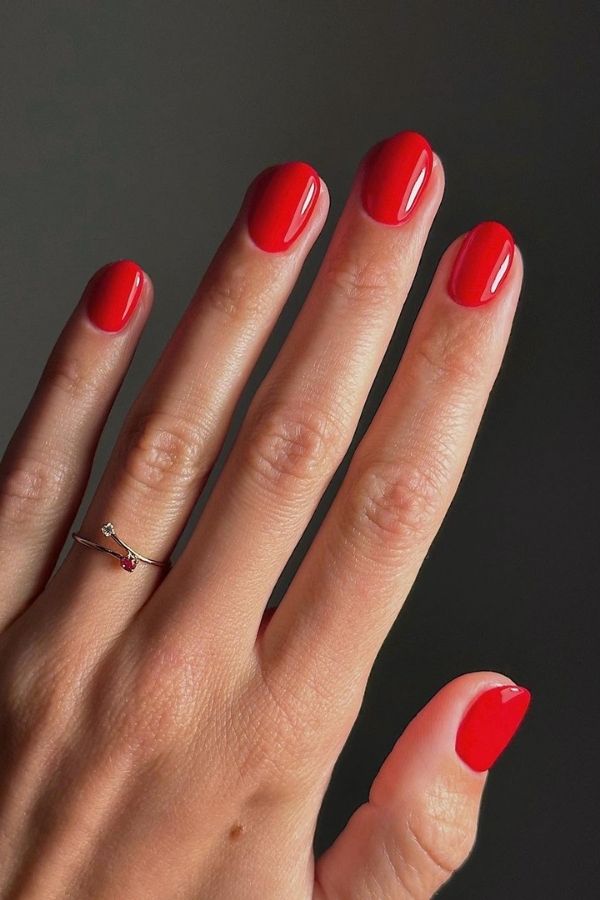 Bright Red Hot Fingernails Ideas
