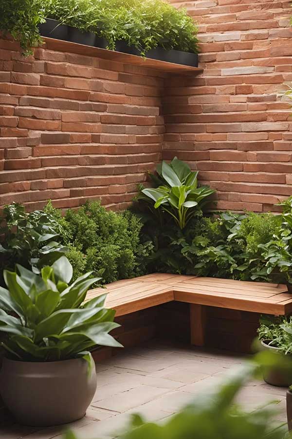29+ Cozy Backyard Ideas for Small Outdoor Spaces 16 Build in Perimeter Seating
