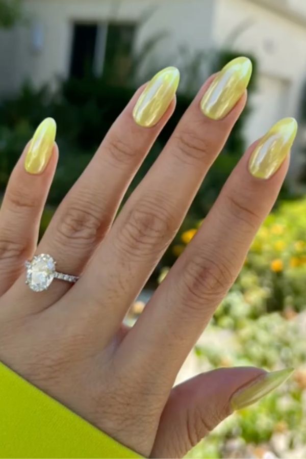 53 Lovely Bright Neon Nail Designs and Mani Nails Colors That Are Trending This Year 22 Chrome Neon Nails