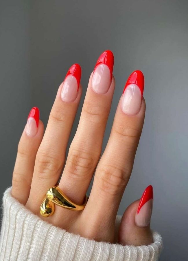 48 Super Trendy French Tip Nails and Manicure Designs You Will Instantly Love 2 Classic Red Tips French Nails