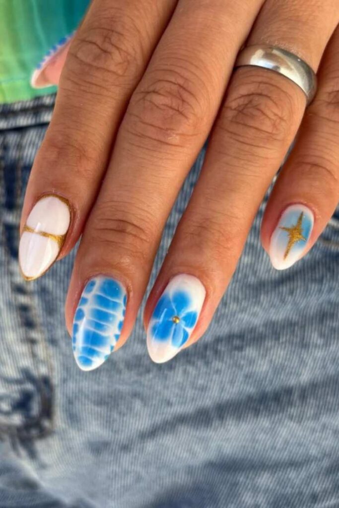 35 Classy Vacation Nail Designs You Can Try This Summer 28 Classy Blue Tones for summer vaccations
