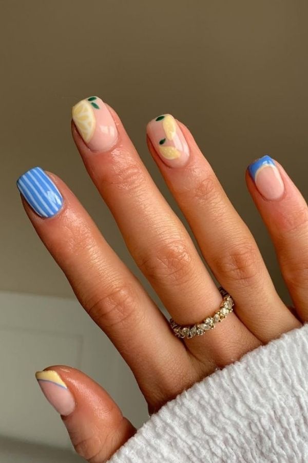 29 Juicy Fruit Nail Designs to Sweeten Your Summer Look 24 Classy Minimal Fruit Nail Art