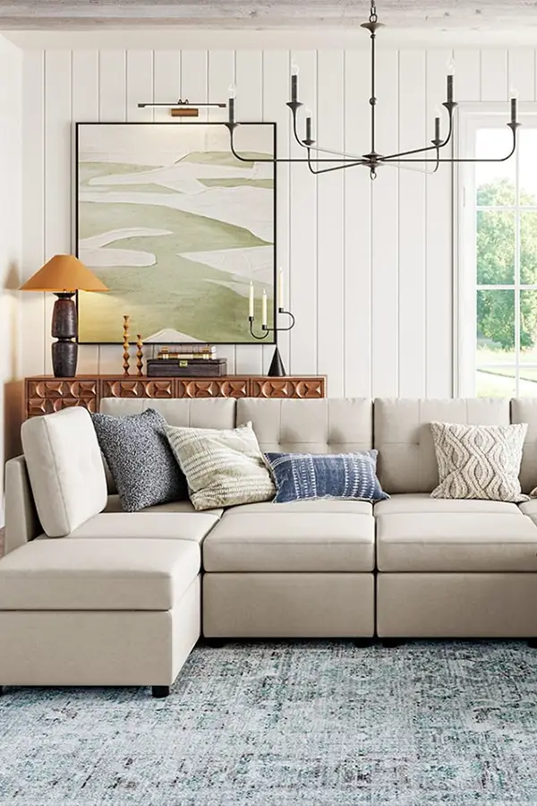 Coastal Farmhouse Living Room