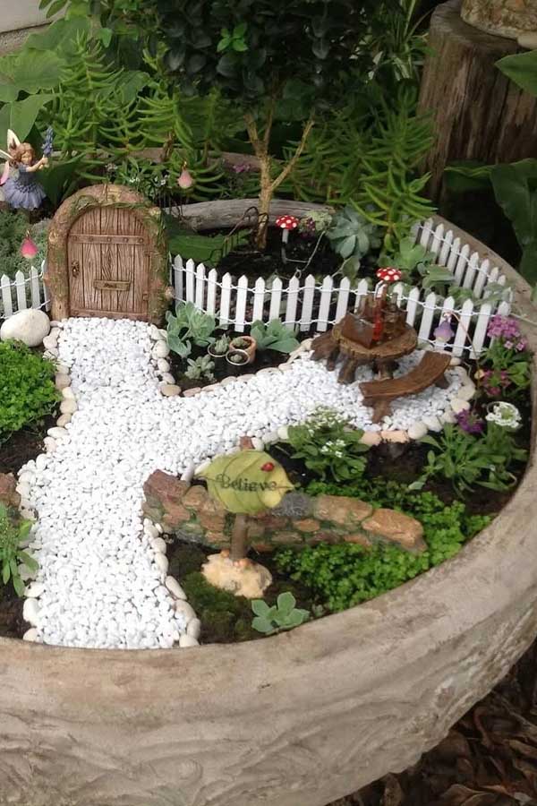 29+ Cozy Backyard Ideas for Small Outdoor Spaces 25 Create a Fairy Garden
