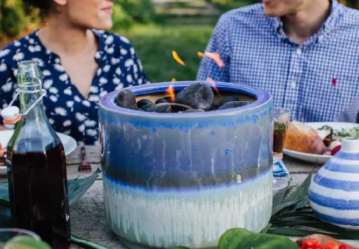 44 Back Patio Ideas on a Budget to Transform Small Outdoor Spaces 30 Create a Tabletop Fire Feature