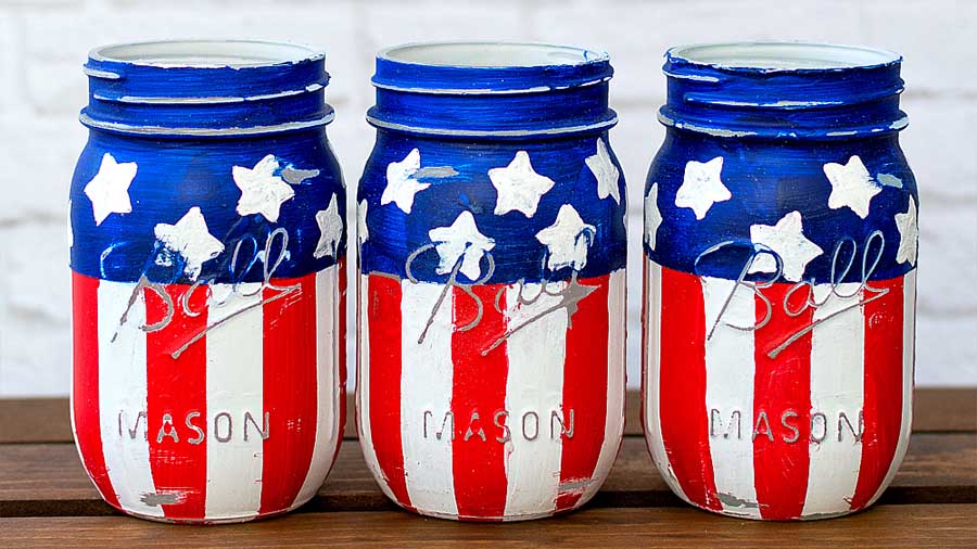 DIY Flag Mason Jar Crafts