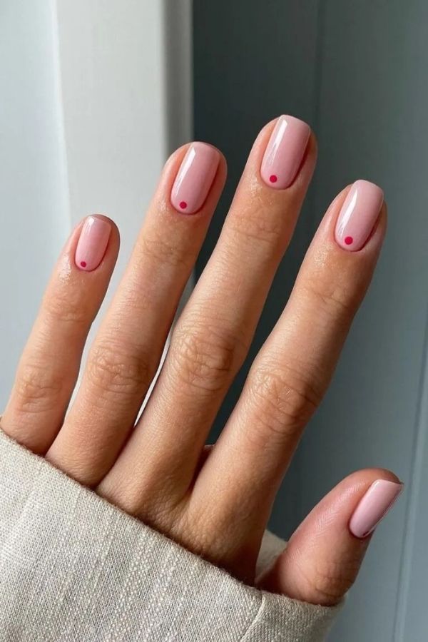 43 Trending Short Summer Nails Designs You Can’t Miss But Replicate 10 Dots Minimalist Nails