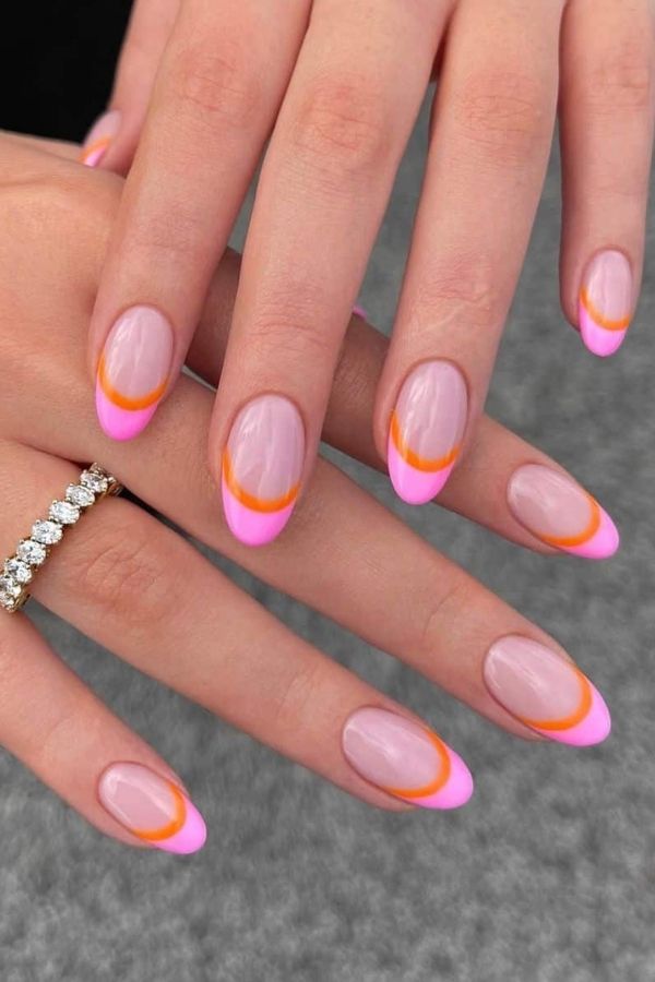 43 Trending Short Summer Nails Designs You Can’t Miss But Replicate 39 Double Layered French Tips