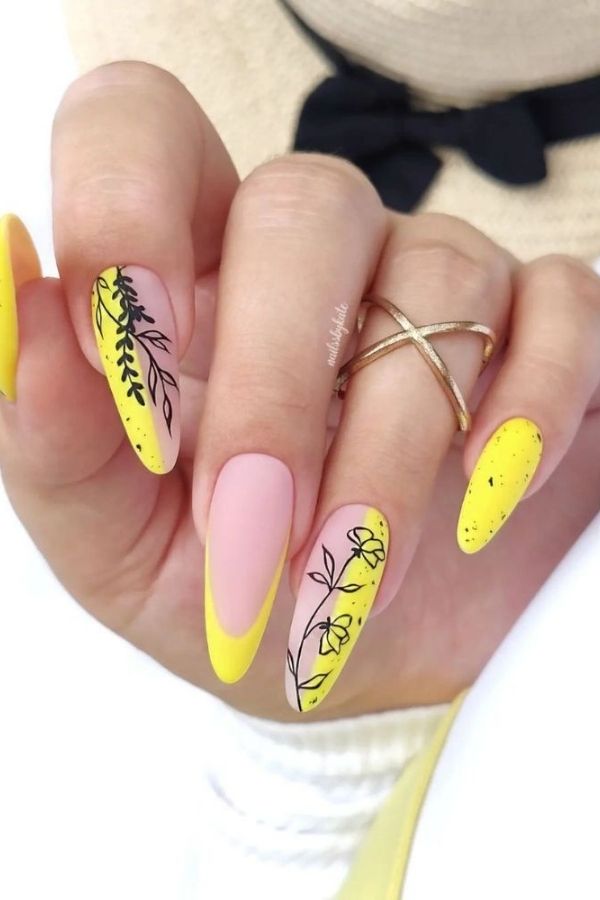 34 Soft to Bold Cutest Yellow Nail Designs Ideas Perfect for Summer and Beyond 24 Elegant Yellow Manicure Designs