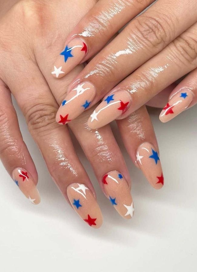 59 Elegant 4th Of July Nails Patriotic Nail Designs You Must Try on Independence Day 32 Festive Red, White, and Blue Star Nails