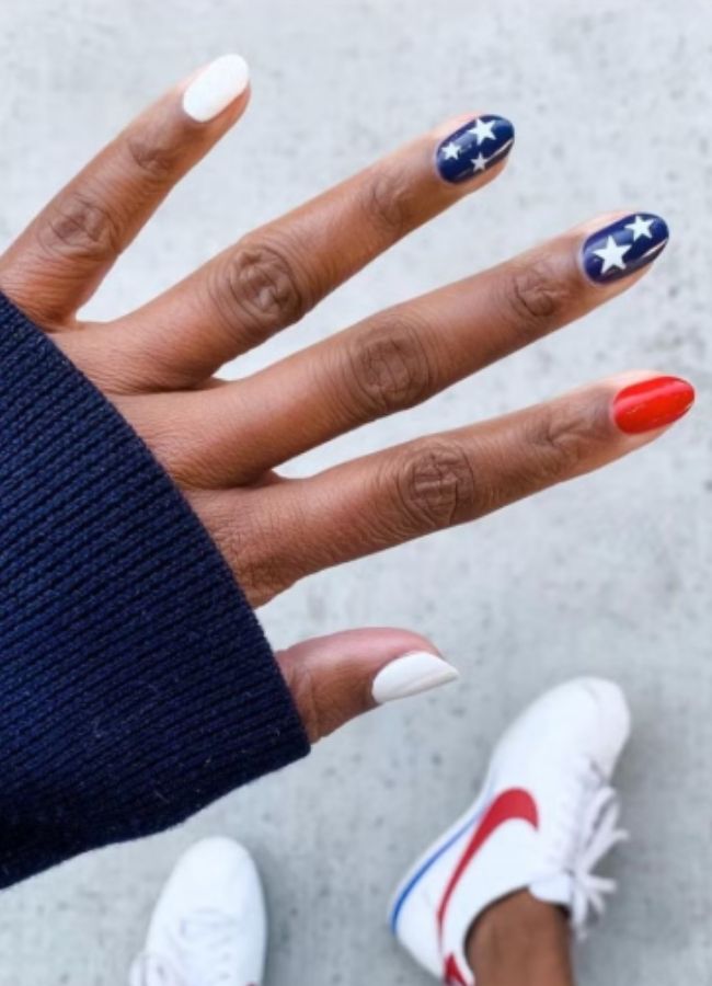 59 Elegant 4th Of July Nails Patriotic Nail Designs You Must Try on Independence Day 59 Festive Starry Fourth of July Nail Stickers
