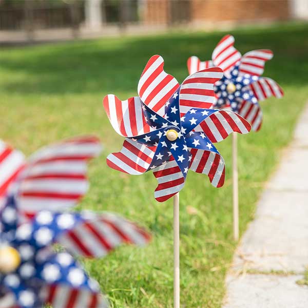 Flag Pinwheel Yard Stakes