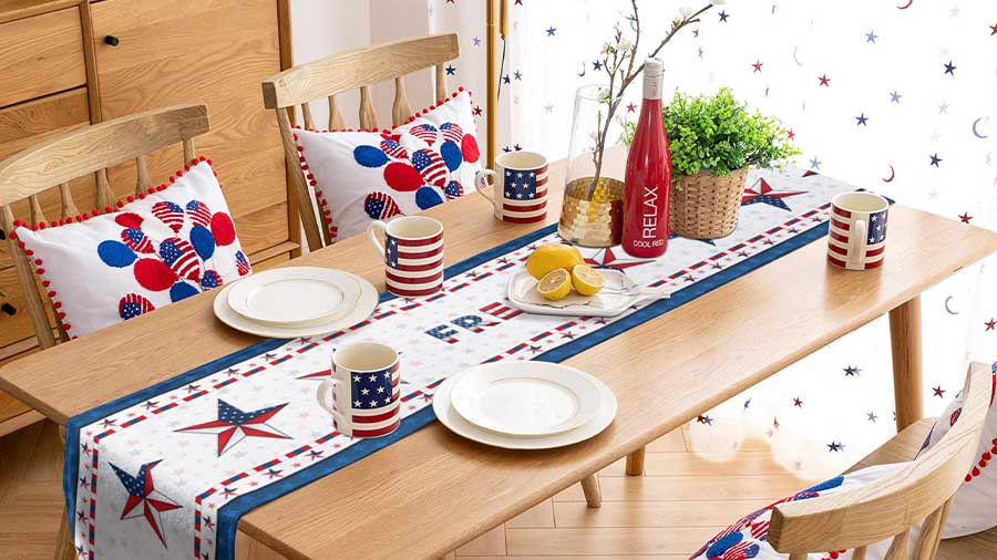 Flag-Themed Table Runner