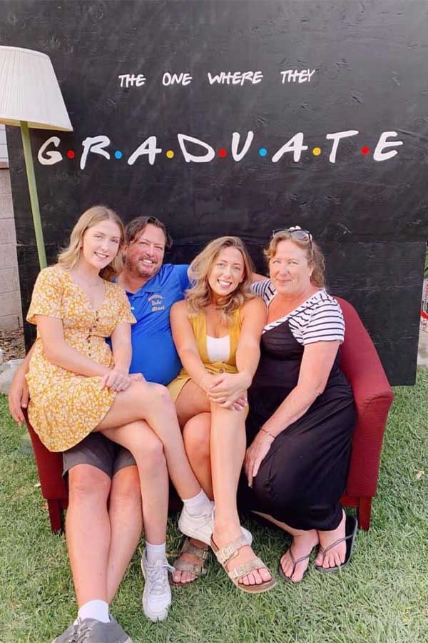 23 Picture-Perfect Graduation Party Backdrop Ideas That Will Wow Your Guests 1 Friends-Themed Graduation Photo Backdrop