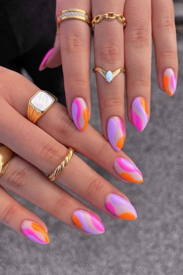 43 Trending Short Summer Nails Designs You Can’t Miss But Replicate 33 Funky Trio Nails Art