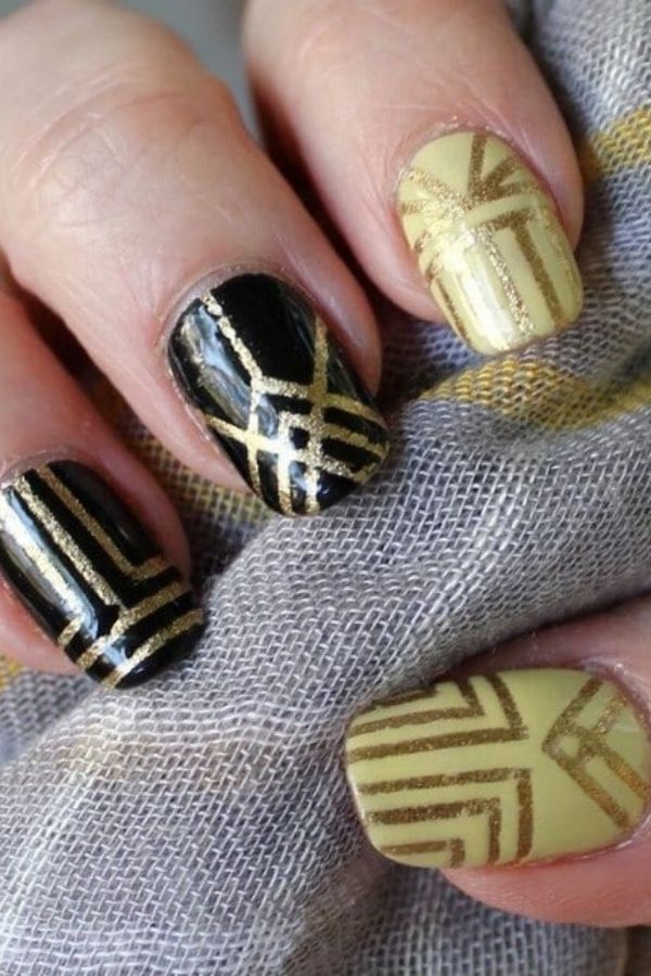 34 Most Stunning Deco Nails Art to Try Right Now 5 Geometry Deco Nails Design