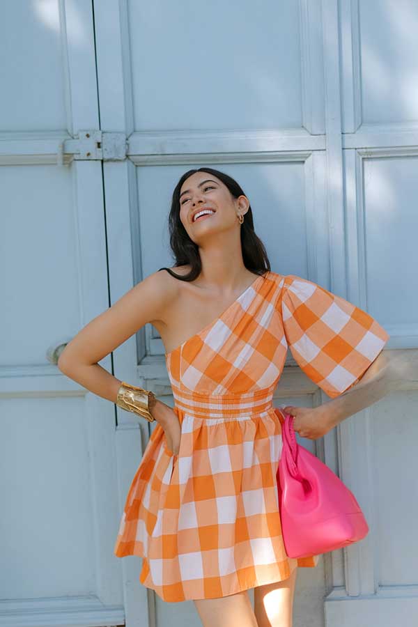 34 Summer Style Trends for 2025 You’ll Want to Wear 24 Gingham One-Shoulder Summer Dress