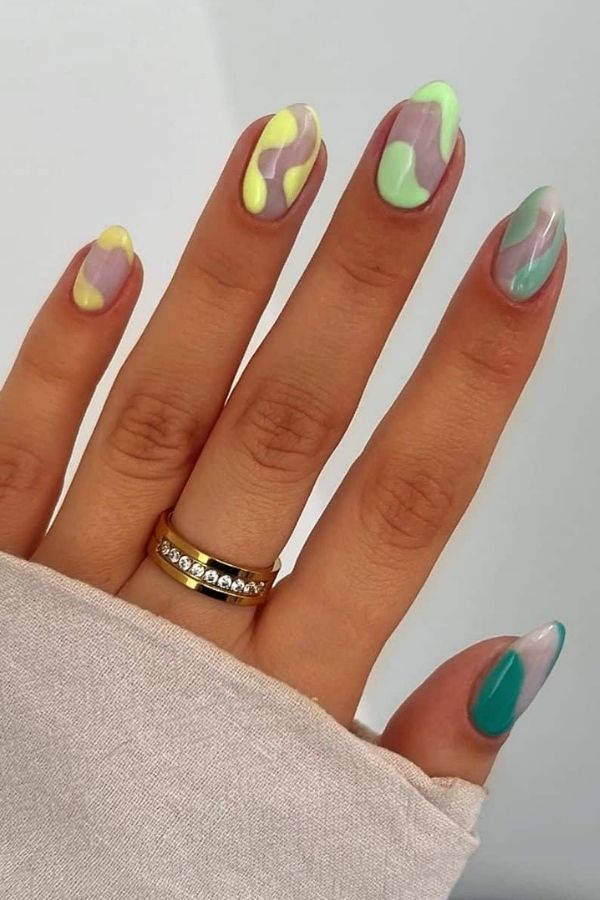 43 Trending Short Summer Nails Designs You Can’t Miss But Replicate 36 Green Short Nails Ideas