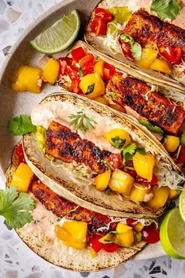 21 4th of July Foods to Enjoy the Taste of Freedom on Independence Day 20 Grilled Fish Tacos with Mango Salsa