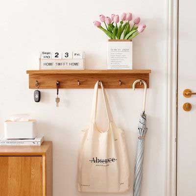 47 Dream Apartment Decor Ideas to Make You Feel Like Home 38 Hang Hooks with Purpose