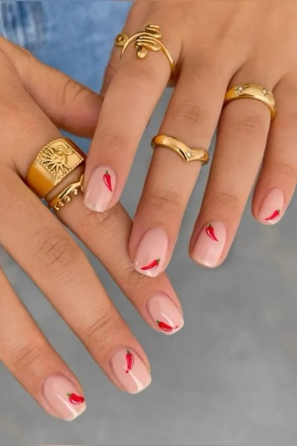 39 Elegant Summer Nails Designs To Upgrade Your Entire Look For The New Season 36 Hot Chilli Nails