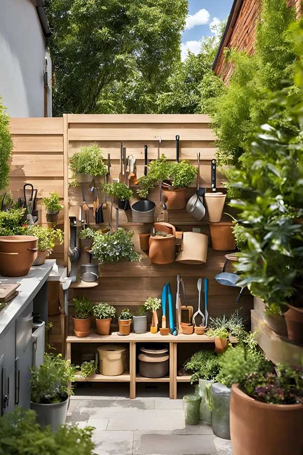 29+ Cozy Backyard Ideas for Small Outdoor Spaces 20 Include Smart Outdoor Storage