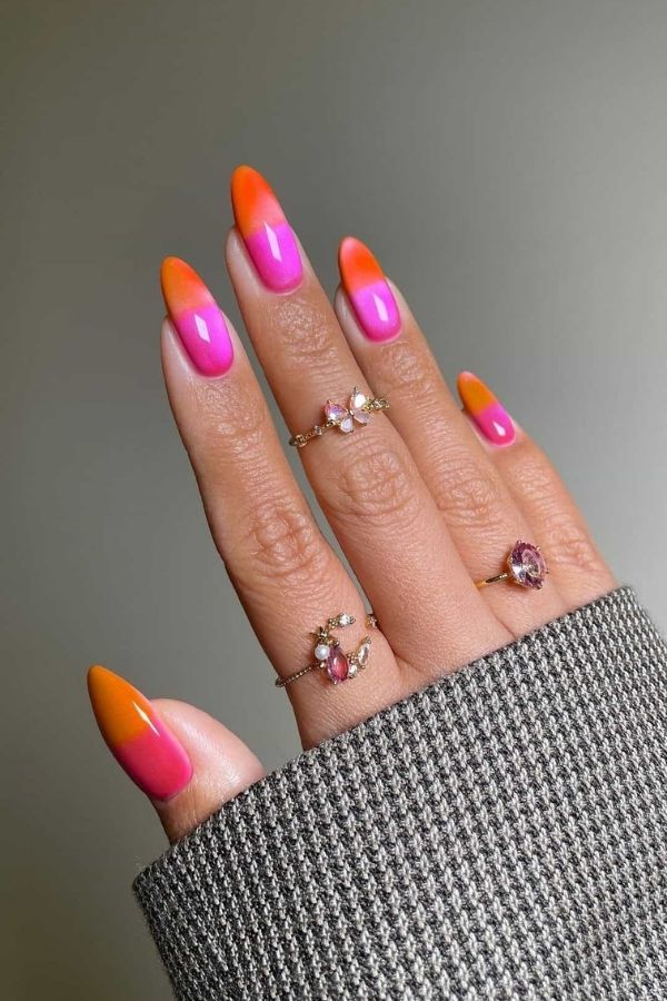 39 Elegant Summer Nails Designs To Upgrade Your Entire Look For The New Season 12 Jelly Style Sunset Nails