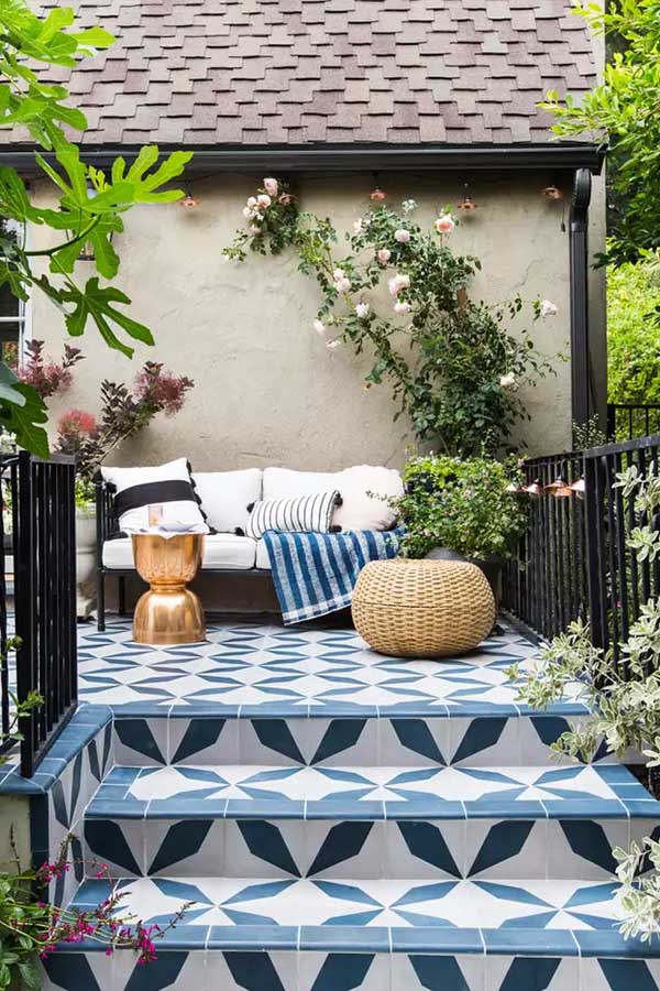 44 Back Patio Ideas on a Budget to Transform Small Outdoor Spaces 14 Layer In Bold Patterns