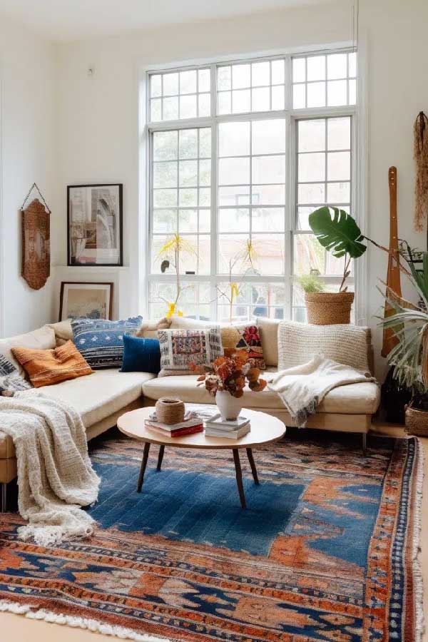 31+ Boho Living Room Ideas That Effortlessly Blend Comfort and Chic Vibes 4 Layer Rugs Like a Pro